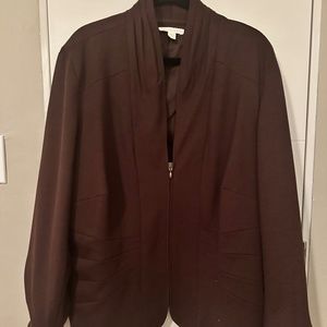 COLDWATER CREEK Dark Brown Suit Jacket - Size 24